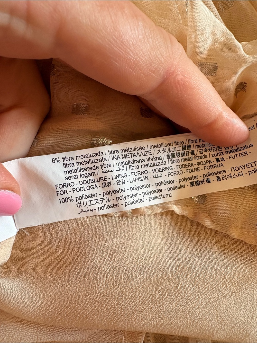 Zara Pale Yellow & Blush Tiered‎ Midi Dress XS - Picture 8 of 10